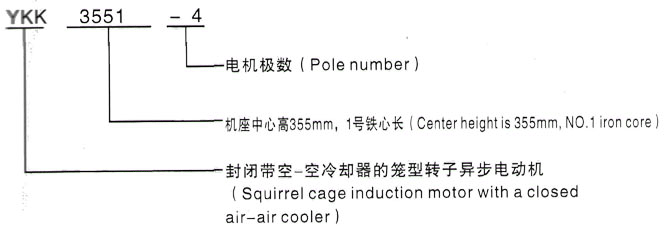 YKK系列(H355-1000)高压YJTFKK5602-4三相异步电机西安泰富西玛电机型号说明